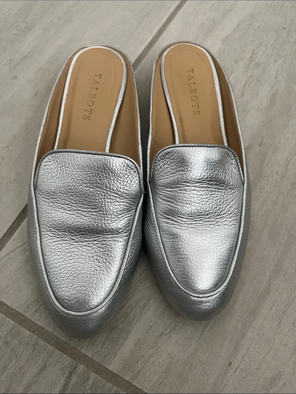Talbots silver Frannie Mules